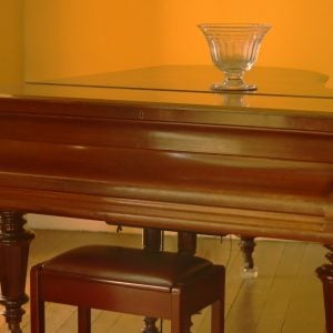brown wooden piano
